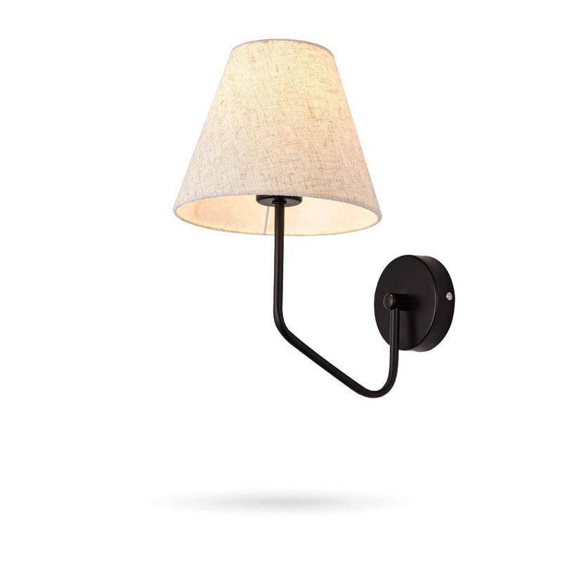 Wall light with fabric lampshade Indoor - vue 7 sur 7