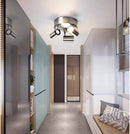 Round ceiling light with adjustable LED spotlights