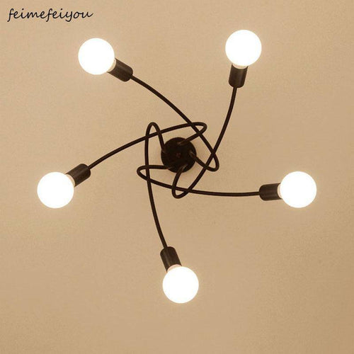 Modern LED ceiling light in metal with multiple light points - vue 3 sur 5
