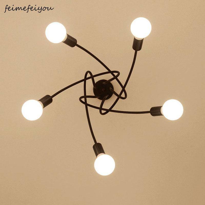 Modern LED ceiling light in metal with multiple light points - vue 3 sur 5