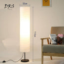 Modern floor lamp with cylindrical paper lampshade