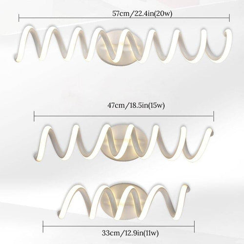 Aluminium spiral LED wall light - vue 6 sur 7