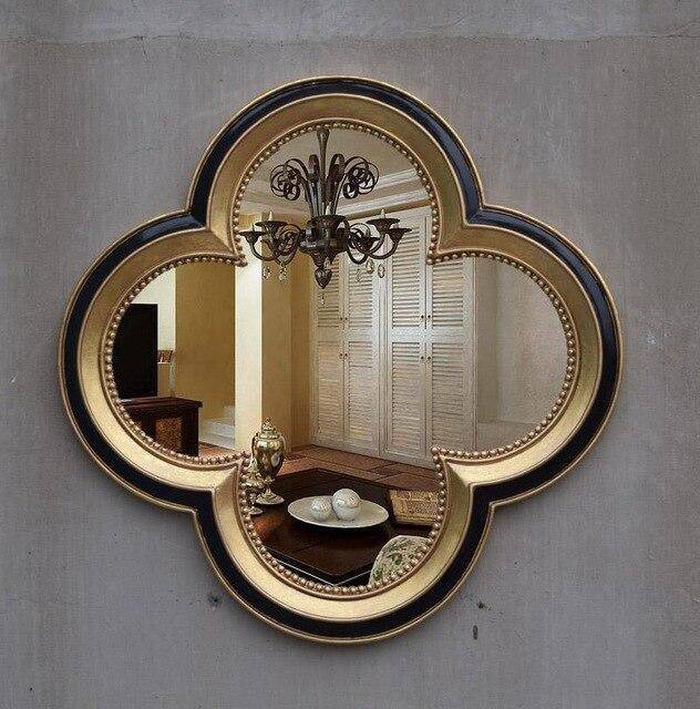 Retro 4 Leaf Clover Decorative Wall Mirror - vue 7 sur 16
