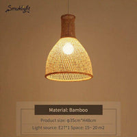 Modern bamboo pendant light work shape