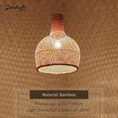 Modern bamboo pendant light work shape