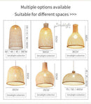 Modern bamboo pendant light work shape
