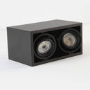 Rectangular ceiling light with adjustable LED spotlights