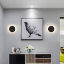 Round LED wall light with backlit waterproof design