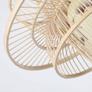 Bamboo farmhouse cage pendant light