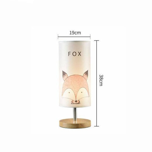 Children's wooden bedside or desk lamp with animal design - vue 7 sur 6