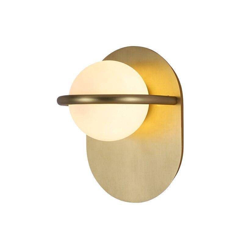 Luxury LED designer wall light with rounded aluminium base - vue 6 sur 6