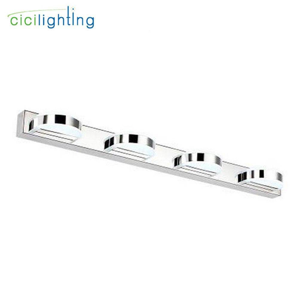Chrome LED wall light with mirror lamps - vue 3 sur 7