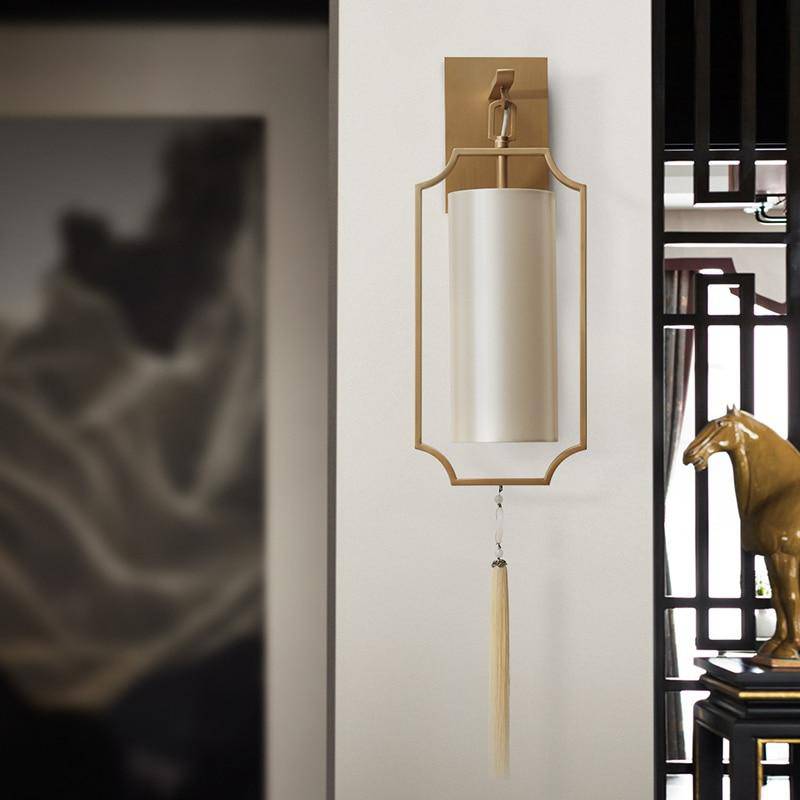 Modern gold LED wall light in Chinese style - vue 4 sur 6