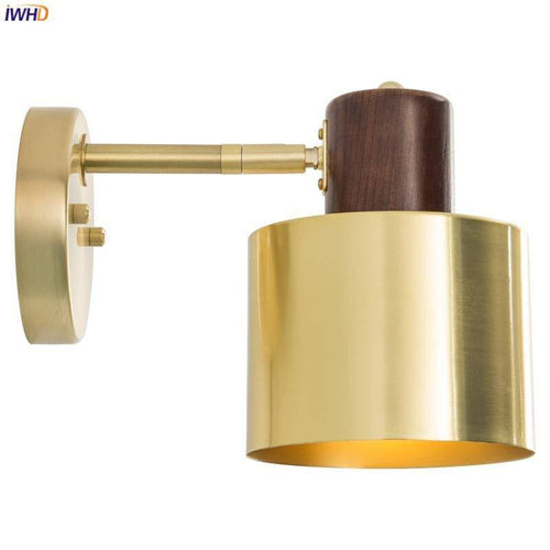 Adjustable gold metal LED wall light - vue 4 sur 10