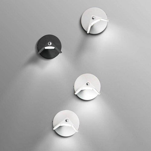 Modern geometric LED metal wall light - vue 3 sur 8