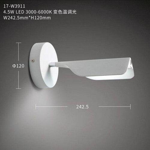 Modern geometric LED metal wall light - vue 7 sur 8