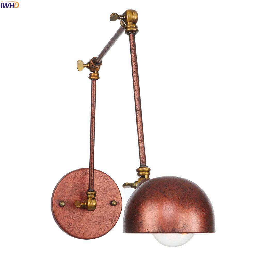 Antique articulated arm rustic wall light - vue 16 sur 16