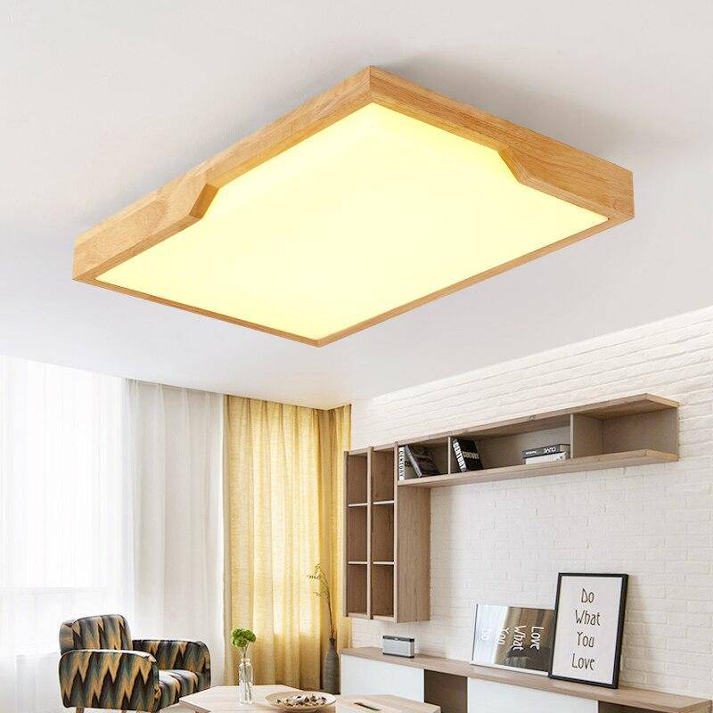 Tatami rectangular wooden LED ceiling light - vue 2 sur 5