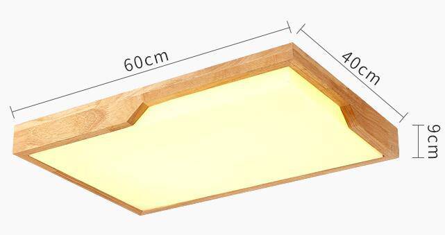 Tatami rectangular wooden LED ceiling light - vue 3 sur 5