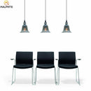 Coloured glass bell pendant light