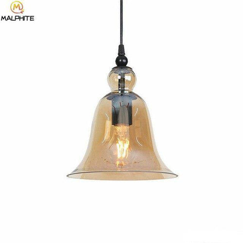 Coloured glass bell pendant light - vue 5 sur 11