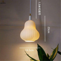 Wavy ceramic LED pendant light for kitchen