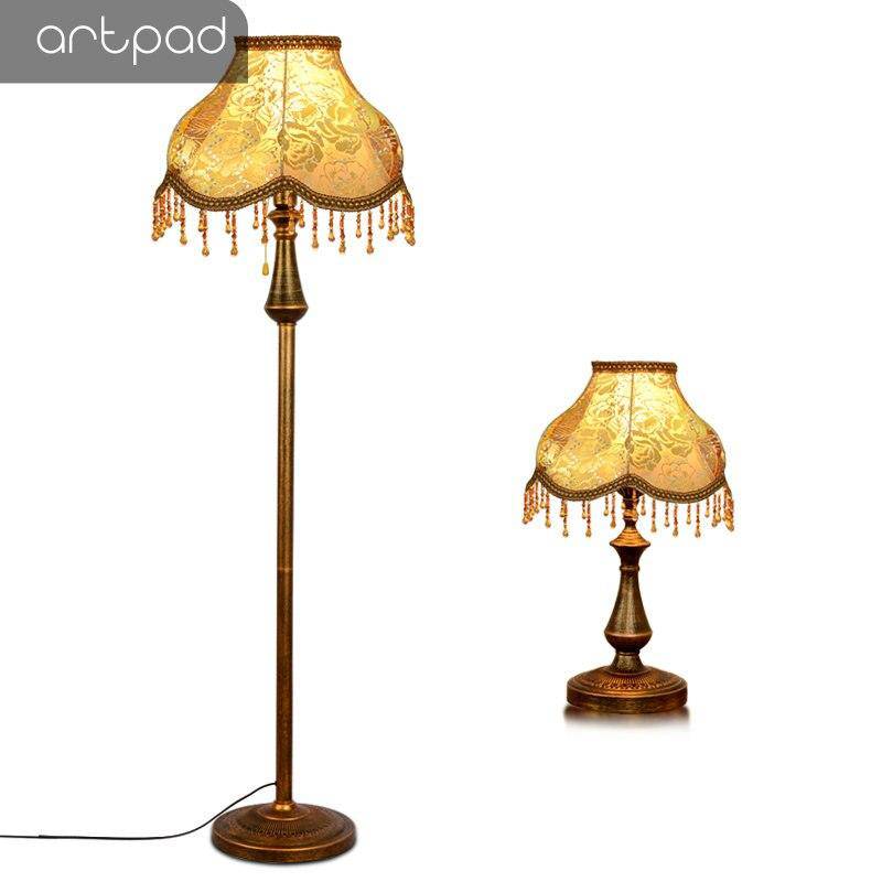 LED floor lamp with fabric shade - vue 12 sur 15