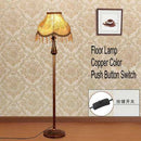 LED floor lamp with fabric shade
