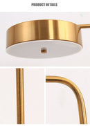 Rounded gold bedside or desk lamp study