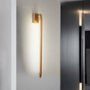 LED designer wall light gold bar rotate