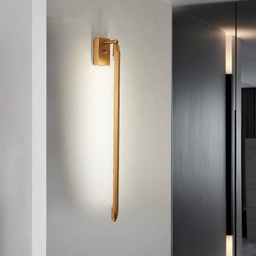 LED designer wall light gold bar rotate - vue 7 sur 6