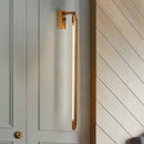 LED designer wall light gold bar rotate