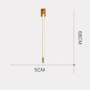 LED designer wall light gold bar rotate