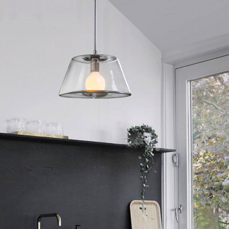 Triangle glass LED pendant light - vue 3 sur 7