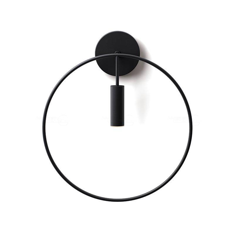 Designer metal round spotlight wall light line - vue 5 sur 6
