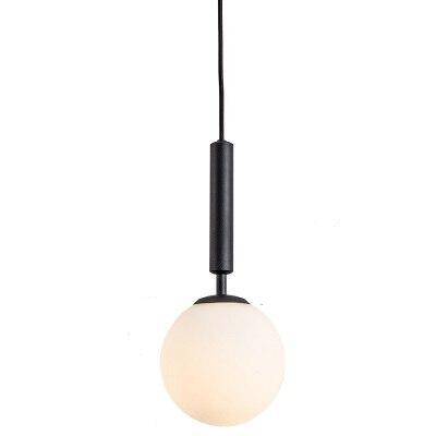 Glass ball LED pendant light with cylindrical holder