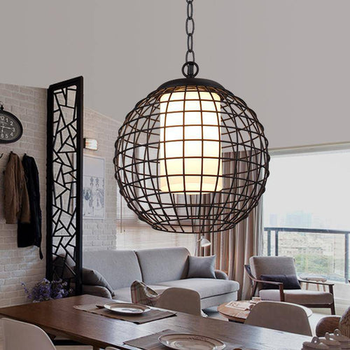 Ball shaped cage pendant light - vue 3 sur 5