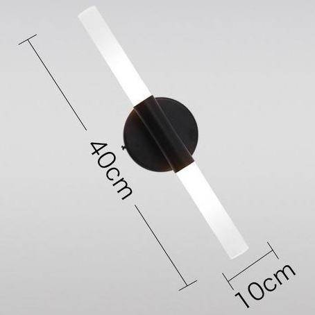 Gold cylindrical LED vanity wall light - vue 6 sur 8