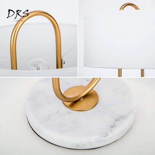 Designer bedside lamp with creative lampshade - vue 5 sur 8