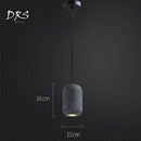 Designer LED pendant light in faux natural stone loft style