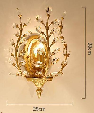 Crystal flower wall light