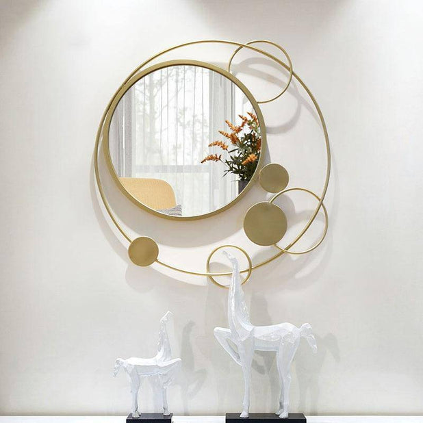 Porch multi-round designer decorative wall mirror