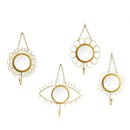 Nordic Yellow Sun Round Decorative Hanging Wall Mirror