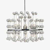 Lustre design LED avec boules crystal style Art