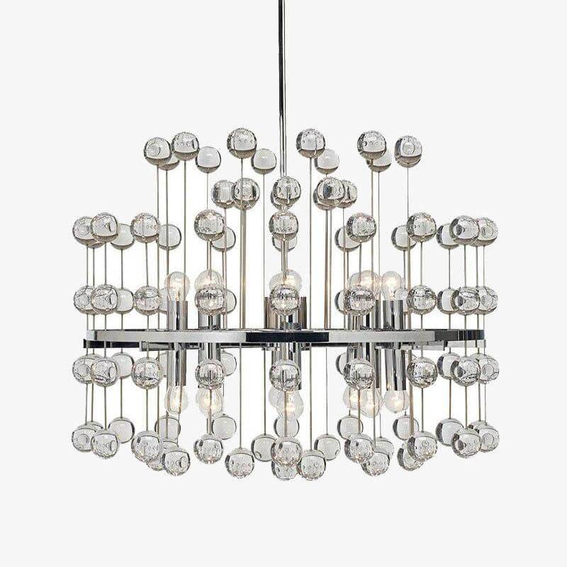 Contemporary LED chandelier with crystal ball art design
