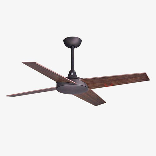 Ceiling fan with 4 wood blades wood
