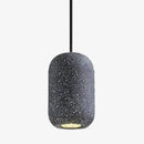 Designer LED pendant light in faux natural stone loft style