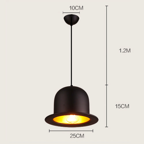 Modern hat pendant light - vue 5 sur 5