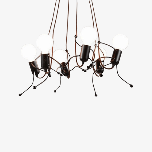 Black character pendant light