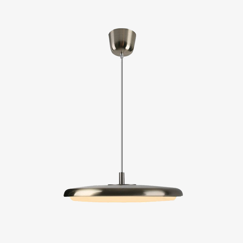 LED pendant light with flat rounded Sysley shade